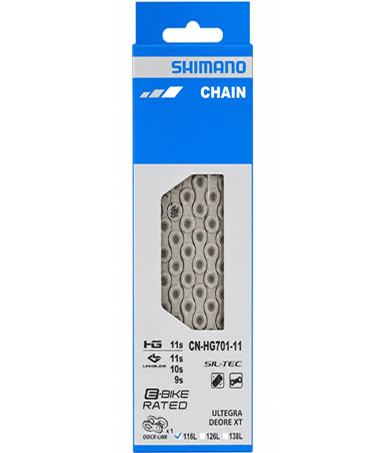 Shimano CN-HG701 Ultegra /XT HG-X chain with quick link, 11-speed, 116L, SIL-TEC