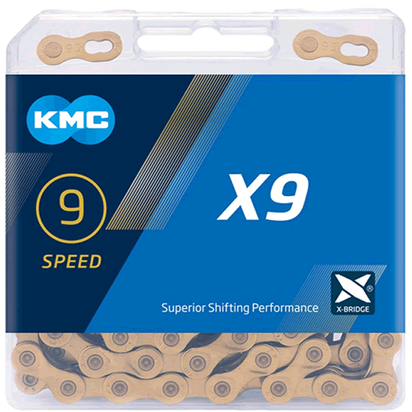 KMC X9 Chain 114L Gold