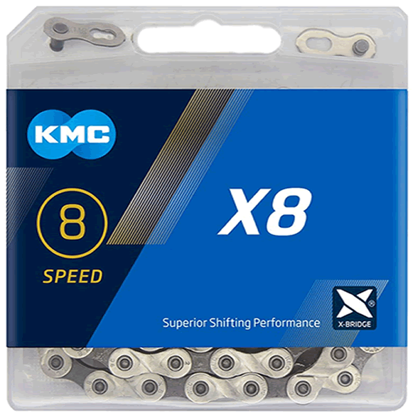 KMC X8 Silver/Grey Chain 114L