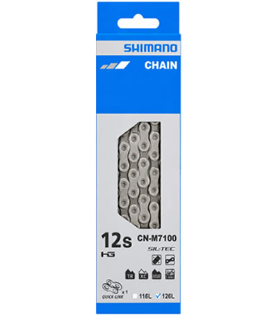 Shimano CN-M7100 SLX/105 HG+ chain with quick link, 12-speed, 126L (Copy)