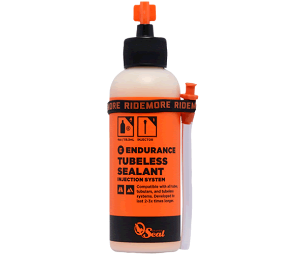 8oz Orange Endurance Tubeless Tyre Sealant With Injector Refill Bottle