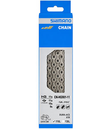 Shimano CN-HG901 Dura Ace/XTR HG-X chain with quick link, 11-speed, 116L, SIL-TEC