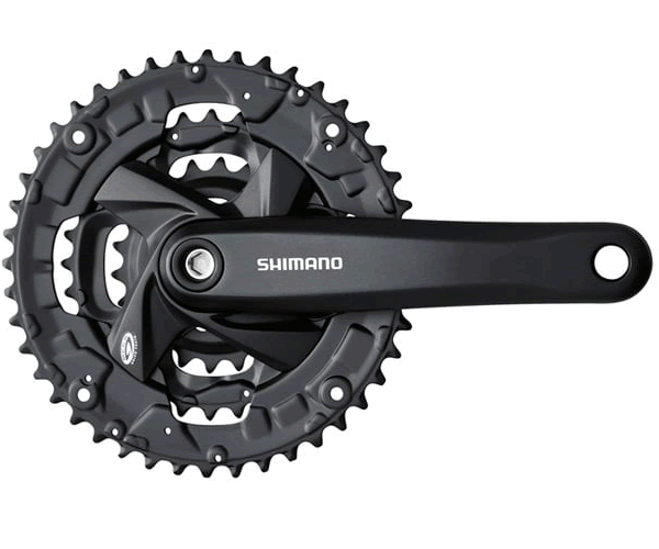 FC-M371 Chainset Without Chainguard, Square Taper, 44 / 32 / 22T, 170 mm, Black