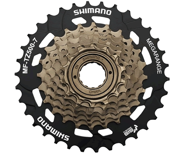 Shimano MF-TZ500 7-speed multiple freewheel Megarange, 14-34 tooth