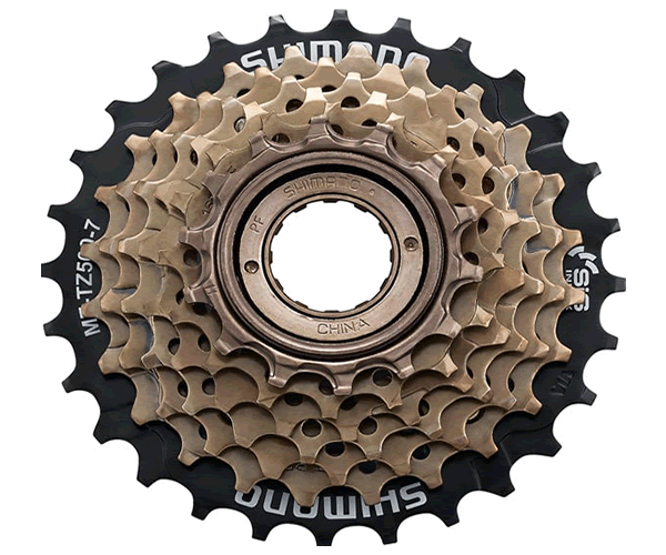 Shimano MF-TZ500 7-speed multiple freewheel, 14-28 tooth