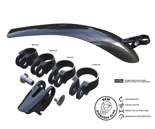 Crud XL Rear Fender Mudguard - Black