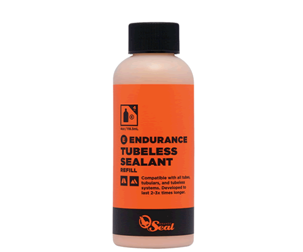 16oz Orange Endurance Tubeless Tyre Sealant Refill Bottle