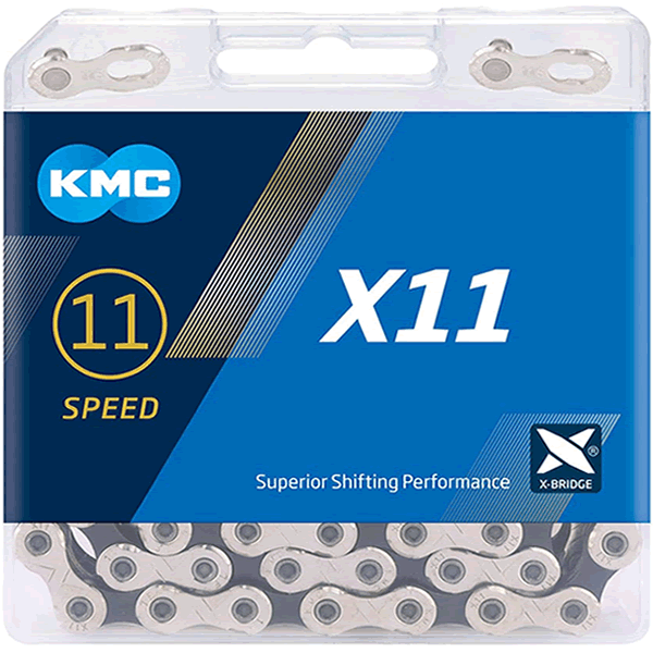 KMC X11 Cycle Chains (11.93) Silver/Black 11 Speed