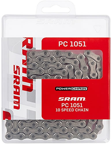 SRAM PC1051 10spd Chain Silver 114 Link with PowerLock