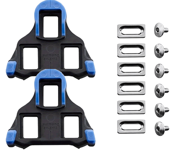 Shimano SM-SH12 SPD SL-Cleats , Front Pivot Floating , Blue 2 Degrees