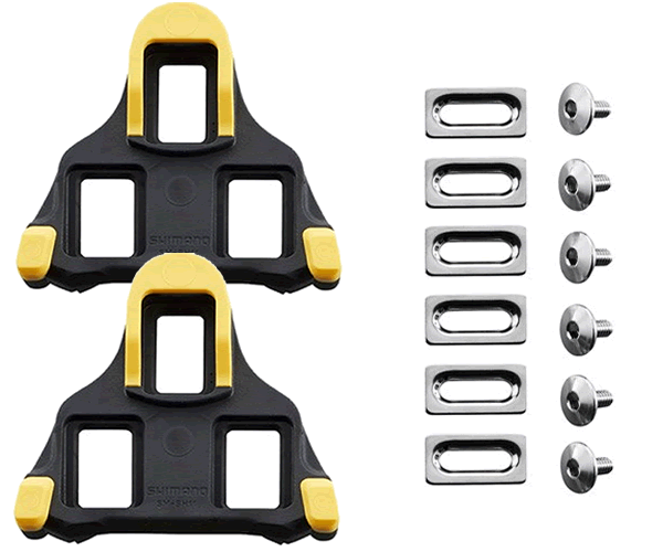 Shimano SM-SH11 SPD SL-Cleats , Centre Pivot Floating, Yellow 6 Degrees