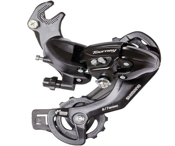 Shimano RD-TY300 6/7-speed rear derailleur with mounting bracket