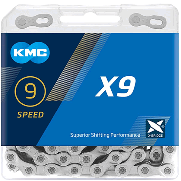 KMC X9 Chain 114L Silver/Grey (X 9.93)